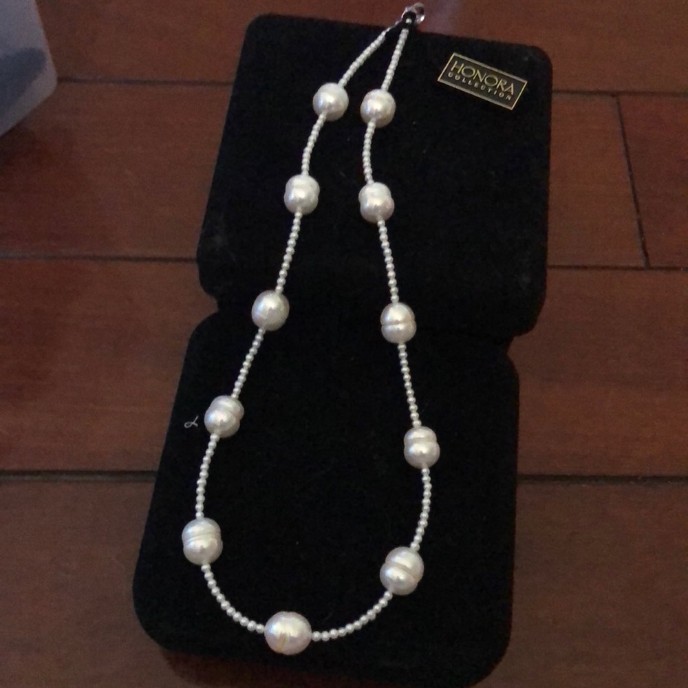 Honora pearl necklace w sterling silver clasp